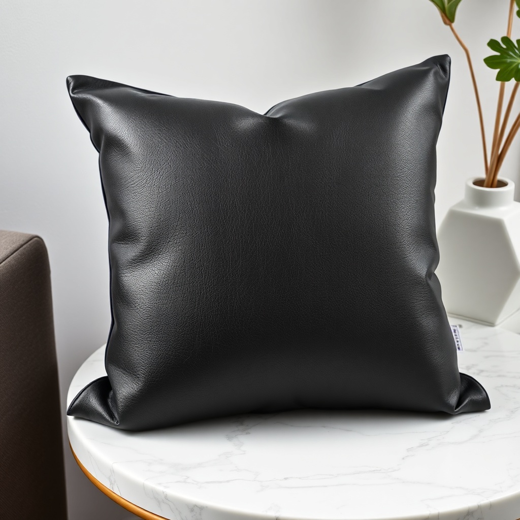 Coussin simili cuir mat minimaliste hôtellerie en gros